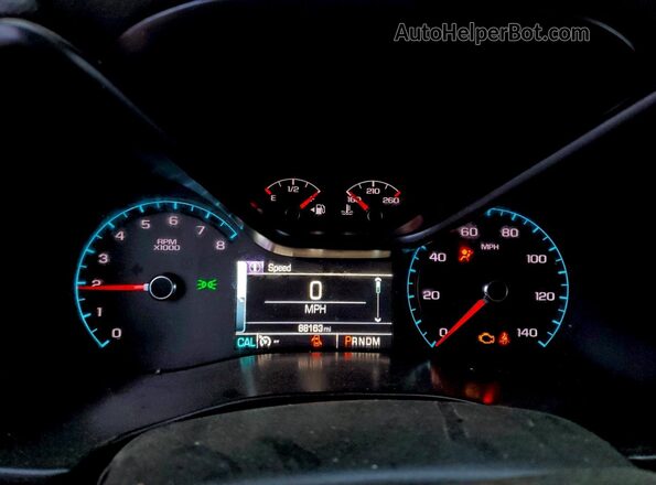 1GCGSCE35G1124217 2016 CHEVROLET COLORADO Красный Вид щитка приборов