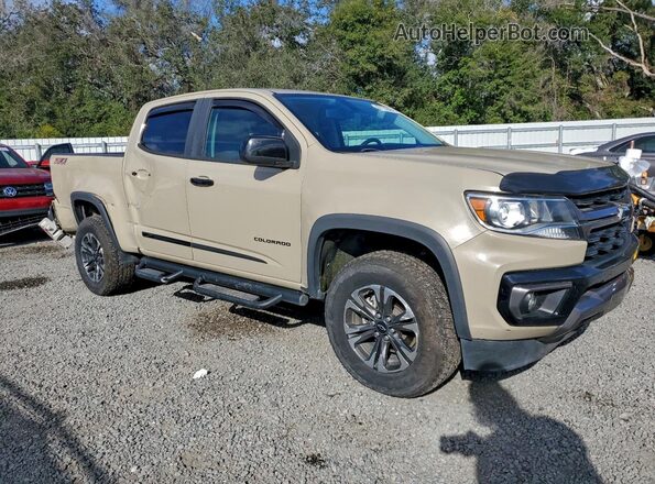 1GCGTDEN5M1248777 2021 CHEVROLET COLORADO Желто-коричневый Передняя правая четверть