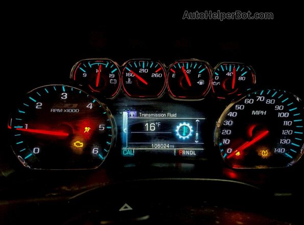 1GCNKRECXJZ322875 2018 CHEVROLET 1500 Серебряный Вид щитка приборов