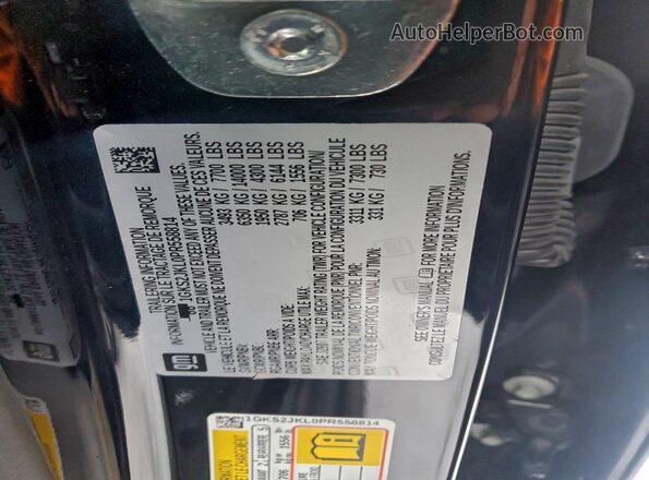 1GKS2JKL0PR558814 2023 GMC YUKON Черный Вид подкапотного пространства