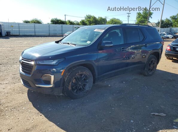 1GNEVGKW9NJ129316 2022 CHEVROLET TRAVERSE Синий Передняя левая четверть