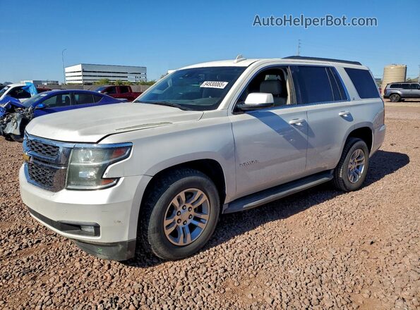 1GNSKBKC2GR404243 2016 CHEVROLET TAHOE Белый Передняя левая четверть