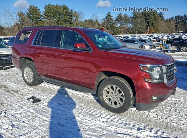 1GNSKBKC8JR234168 2018 CHEVROLET TAHOE Бордовый Передняя правая четверть