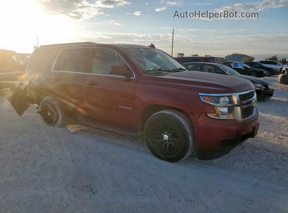 1GNSKBKC9GR237069 2016 CHEVROLET TAHOE Бордовый Передняя правая четверть