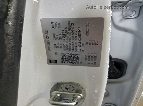 1GTG5CENXM1110317 2021 GMC CANYON Белый Вид подкапотного пространства