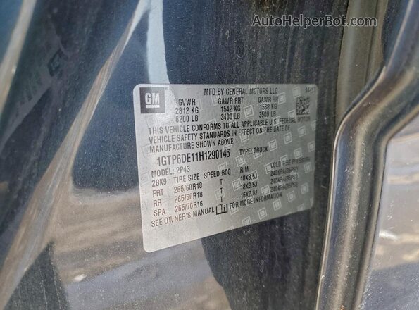 1GTP6DE11H1290146 2017 GMC CANYON Серый Вид подкапотного пространства