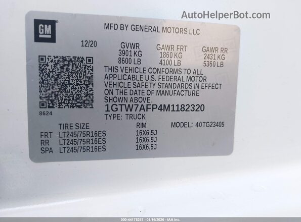 1GTW7AFP4M1182320 2021 GMC SAVANA CARGO White Vista del compartimento del motor