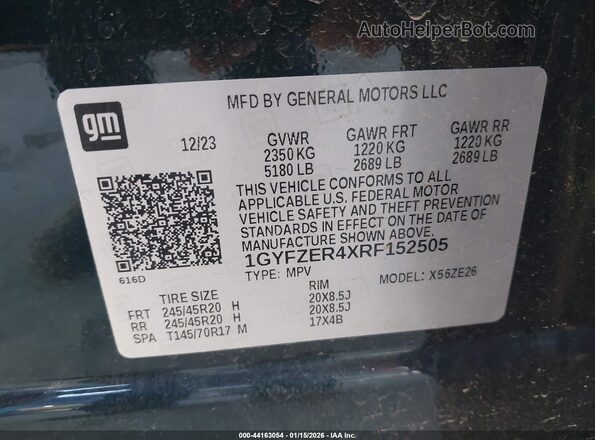 1GYFZER4XRF152505 2024 CADILLAC XT4 Зеленый Вид подкапотного пространства