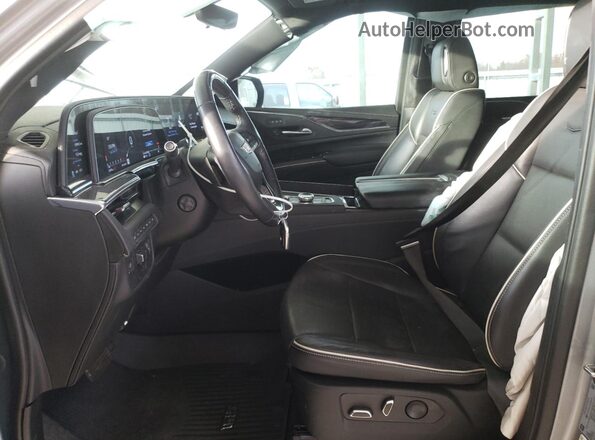 1GYS4PKL5PR294640 2023 CADILLAC ESCALADE Серебряный Вид салона спереди