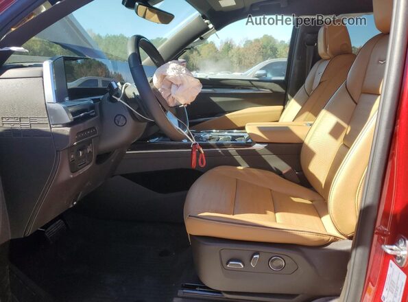 1GYS9CRL9SR289997 2025 CADILLAC ESCALADE Red Widok wnętrza z przodu