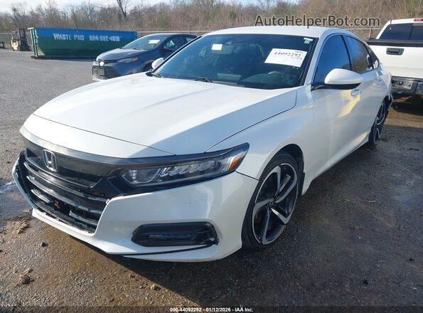 1HGCV1F31JA234053 2018 HONDA ACCORD White წინა მარცხენა ხედი სამი მეოთხედიდან