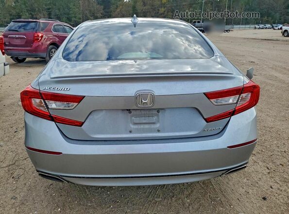 1HGCV1F37JA097300 2018 HONDA ACCORD Серебряный Вид сзади