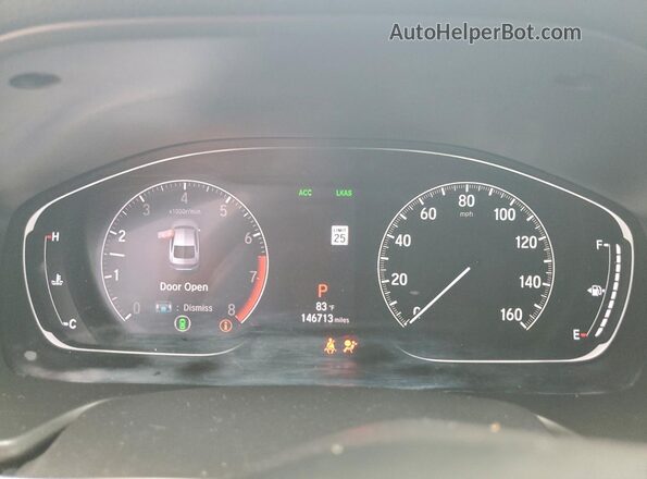1HGCV1F37JA097300 2018 HONDA ACCORD Серебряный Вид щитка приборов