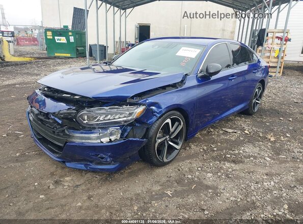 1HGCV1F37MA092604 2021 HONDA ACCORD Blue Przód lewy