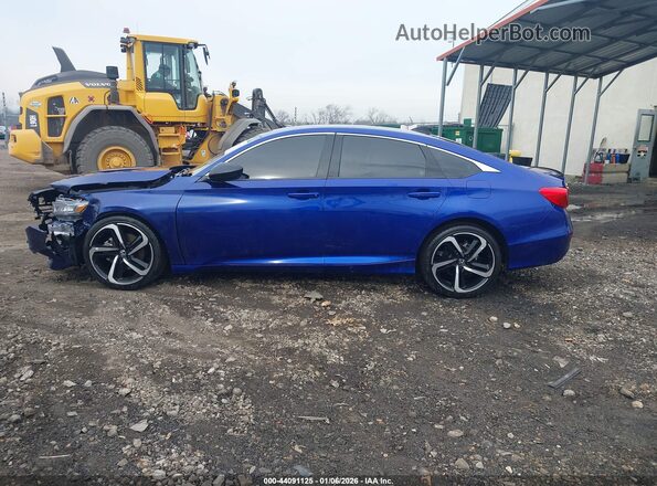 1HGCV1F37MA092604 2021 HONDA ACCORD Blue Widok wnętrza 360 stopni
