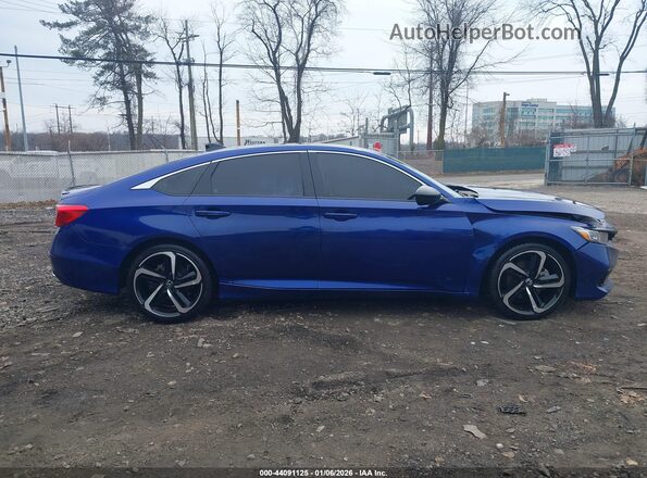 1HGCV1F37MA092604 2021 HONDA ACCORD Blue Widok wnętrza z tyłu