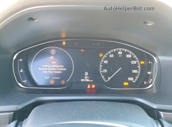 1HGCV1F38KA141192 2019 HONDA ACCORD Серебряный Вид щитка приборов