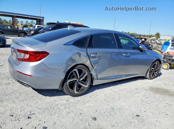1HGCV1F38KA141192 2019 HONDA ACCORD Серебряный Задняя правая четверть