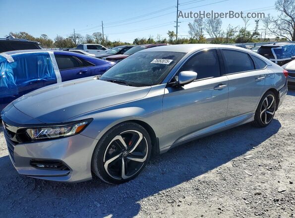 1HGCV1F38KA141192 2019 HONDA ACCORD Серебряный Передняя левая четверть