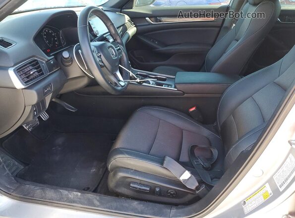 1HGCV1F38KA141192 2019 HONDA ACCORD Серебряный Вид салона спереди