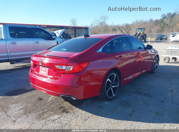 1HGCV1F38MA082048 2021 HONDA ACCORD Красный Задняя правая четверть
