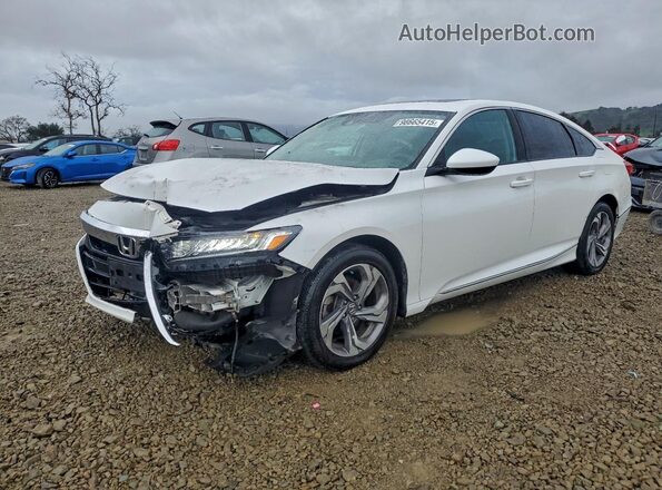 1HGCV1F49LA028748 2020 HONDA ACCORD Белый Передняя левая четверть