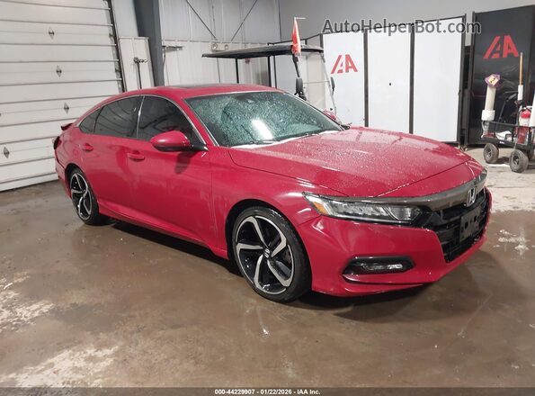 1HGCV2F30KA031355 2019 HONDA ACCORD Red Delantero derecho