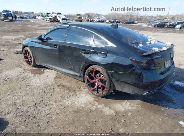 1HGCV2F30MA000478 2021 HONDA ACCORD Черный Задняя левая четверть