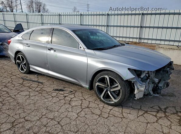 1HGCV2F34KA019175 2019 HONDA ACCORD Серебряный Передняя правая четверть