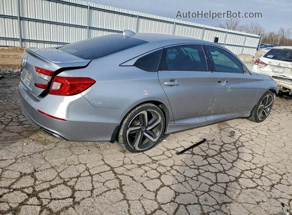 1HGCV2F34KA019175 2019 HONDA ACCORD Серебряный Задняя правая четверть