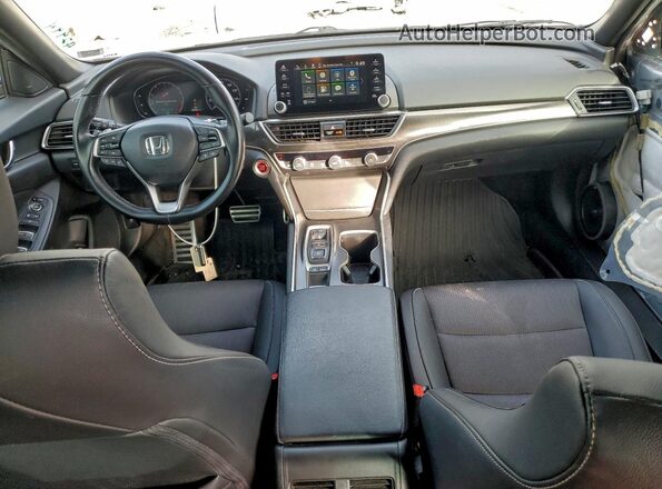 1HGCV2F34KA019175 2019 HONDA ACCORD Серебряный Вид панели приборов