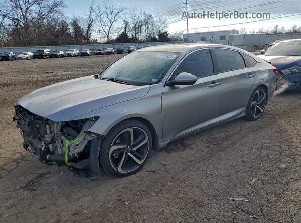 1HGCV2F34KA019175 2019 HONDA ACCORD Серебряный Передняя левая четверть