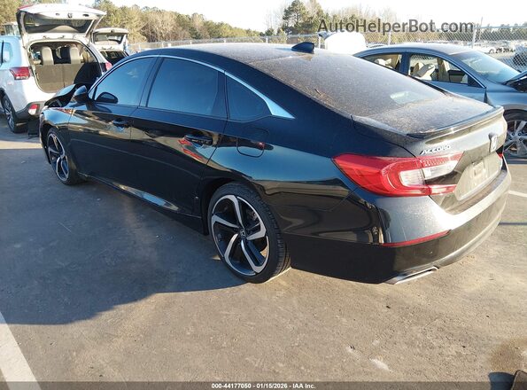 1HGCV2F37MA008240 2021 HONDA ACCORD Черный Задняя левая четверть