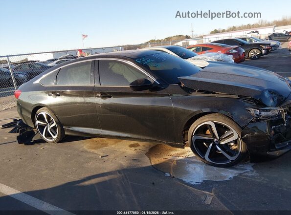 1HGCV2F37MA008240 2021 HONDA ACCORD Черный Вид задней части салона