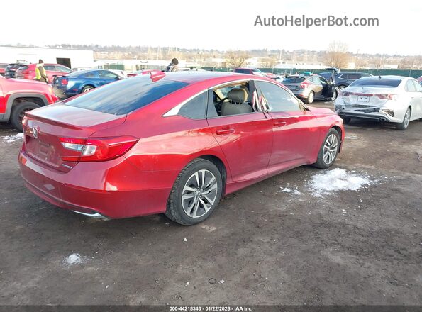 1HGCV3F11JA007066 2018 HONDA ACCORD HYBRID Красный Задняя правая четверть