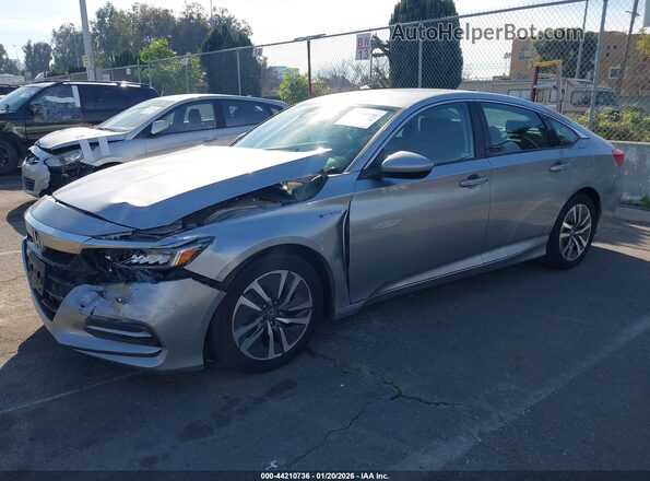 1HGCV3F11JA012218 2018 HONDA ACCORD HYBRID Серый Передняя левая четверть