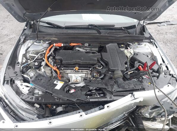 1HGCV3F12MA018078 2021 HONDA ACCORD HYBRID Серебряный Вид сзади
