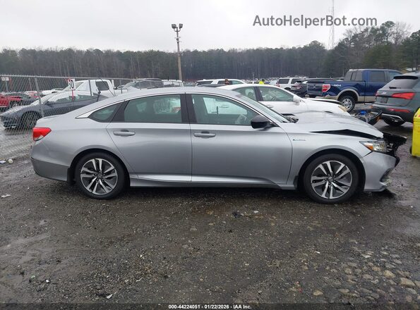 1HGCV3F12MA018078 2021 HONDA ACCORD HYBRID Серебряный Вид задней части салона