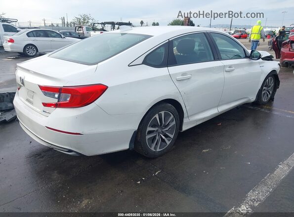 1HGCV3F13KA019916 2019 HONDA ACCORD HYBRID White Trasero derecho