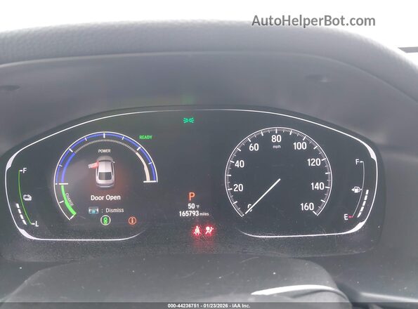 1HGCV3F13LA014443 2020 HONDA ACCORD HYBRID White უკანა სავარძლების ხედი