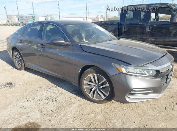 1HGCV3F15JA005269 2018 HONDA ACCORD HYBRID Gray Przód prawy