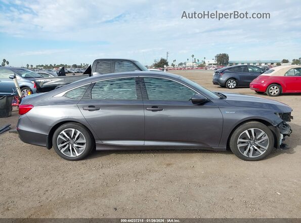 1HGCV3F18LA010517 2020 HONDA ACCORD HYBRID Серый Вид задней части салона