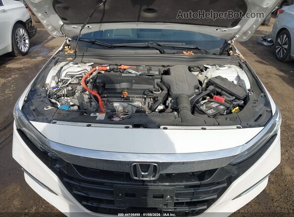 1HGCV3F1XKA003759 2019 HONDA ACCORD HYBRID White Vista trasera