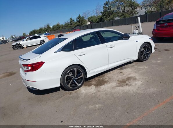 1HGCV3F22NA047719 2022 HONDA ACCORD HYBRID Белый Задняя правая четверть