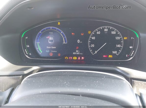 1HGCV3F22NA047719 2022 HONDA ACCORD HYBRID Белый Вид задних сидений