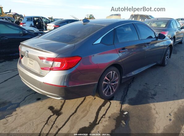 1HGCV3F42JA000654 2018 HONDA ACCORD HYBRID Серый Задняя правая четверть