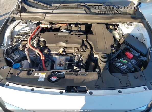1HGCV3F42KA017598 2019 HONDA ACCORD HYBRID White Vista trasera
