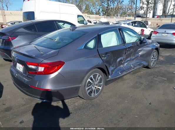 1HGCV3F44MA008145 2021 HONDA ACCORD HYBRID Gray Задня права чверть