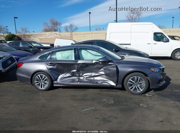 1HGCV3F44MA008145 2021 HONDA ACCORD HYBRID Gray Вид задньої частини салону