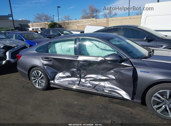 1HGCV3F44MA008145 2021 HONDA ACCORD HYBRID Gray 